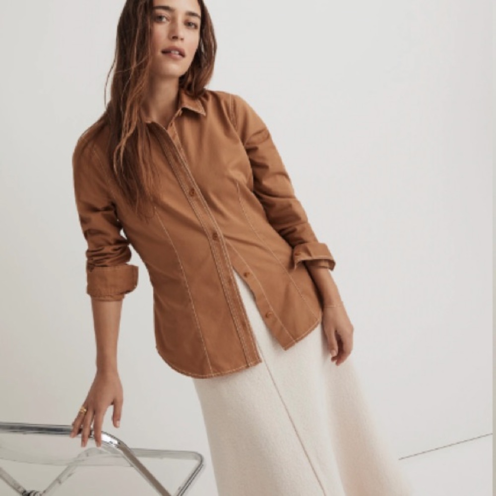 Madewell Darted Button-Up Shirt in (Re)generative Chino